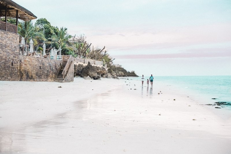 Beach view of Zan Bluu Beach Hotel