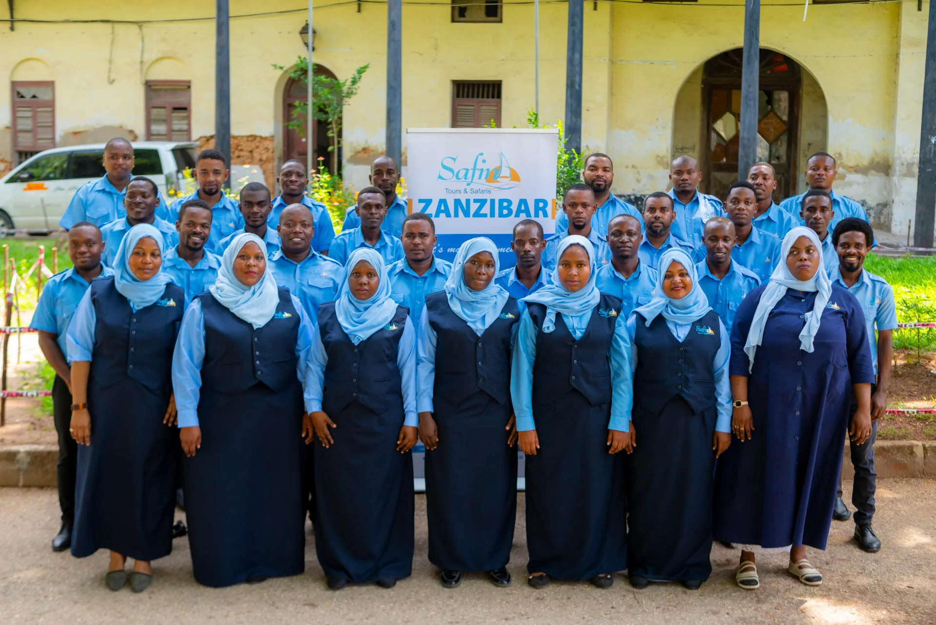 Safina Tours and Safaris staff group photo in Zanzibar