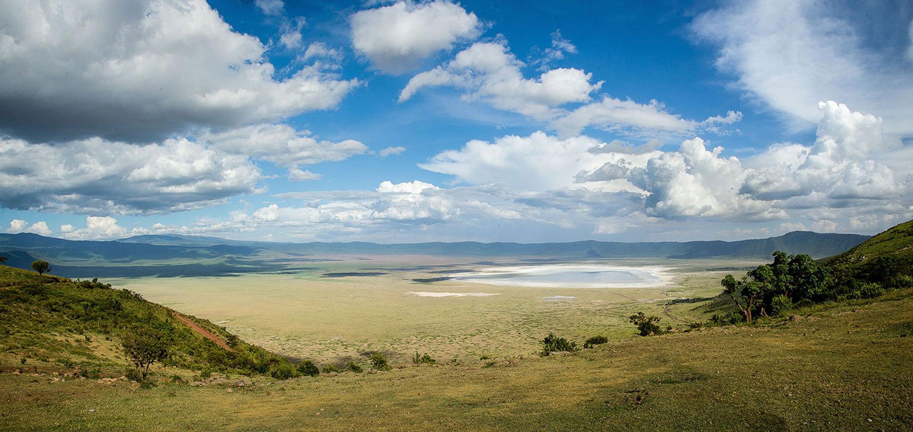 Wide view of Ngorongoro Crater
